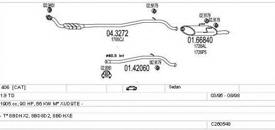 MTS C260548008343 Exhaust System
